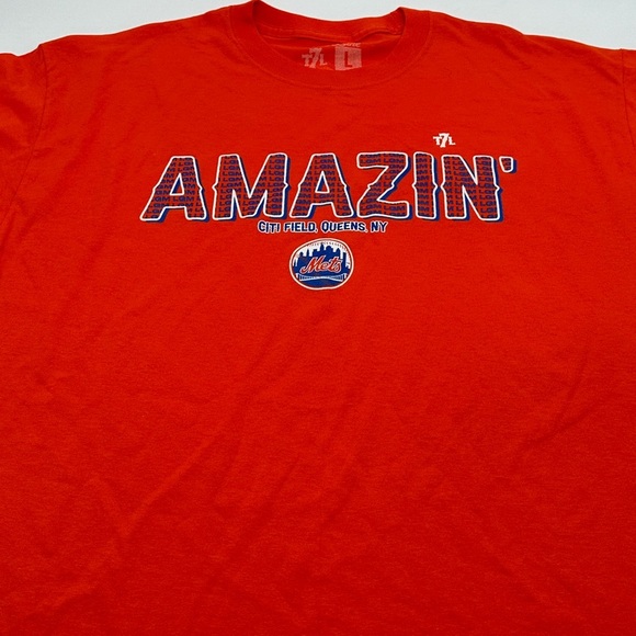New York Mets The 7 Line Amazin Baseball Citi Field Queens Shirt Mens L Baseball - Picture 1 of 7